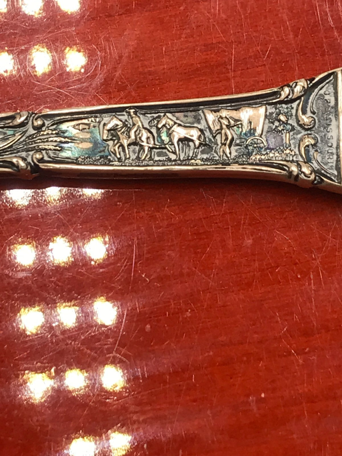 First Governor of Missouri Sterling Silver Spoon Nice Details TONED 28.9g 5 3/4"