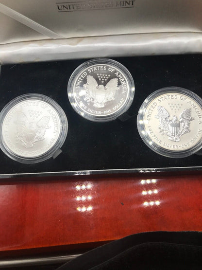 2006 3-Coin Anniversary American Silver Eagle 20th Anniversary Set of 3