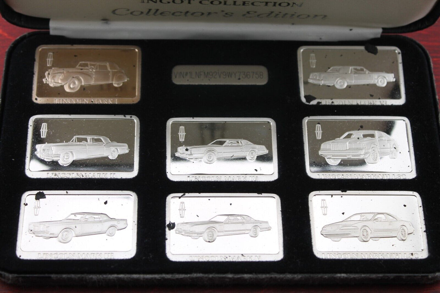 OFFICIAL LINCOLN MARK SERIES CLASSIC DESIGN (8) 1.2 OZ/.999 SILVER PROOF SET