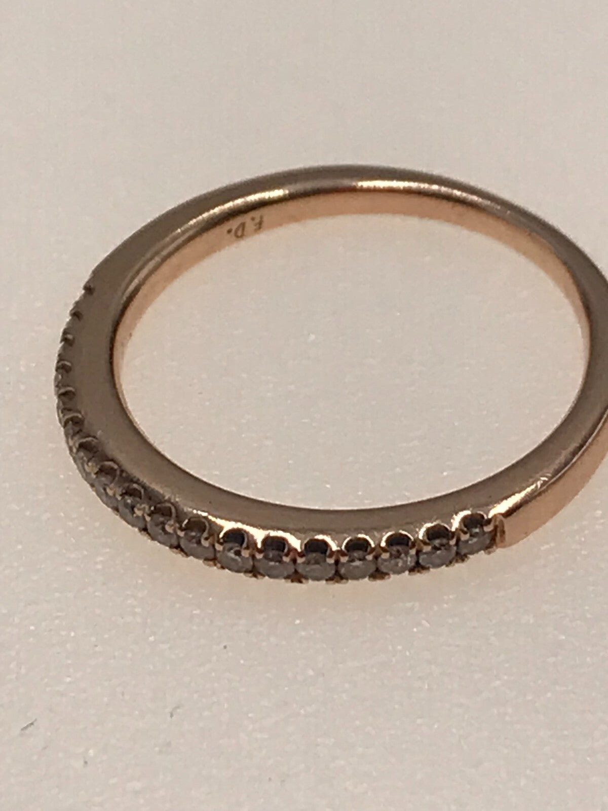 Bridal Engagement 14K Rose Gold Wedding Set 2 ct TDW Size 6.25 J-K SI1 SI2