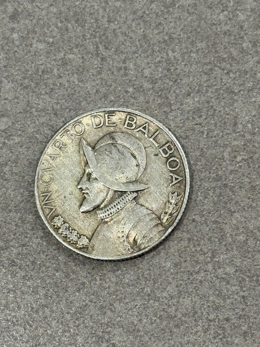 1932 Panama 1/10 Balboa Silver Circulated Extra Fine One-Tenth Coin XF Condition