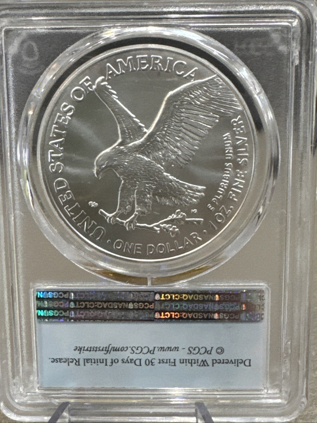 2021 $1 Silver American Eagle Type 2 PCGS MS70 First Strike  - Blue Flag Label