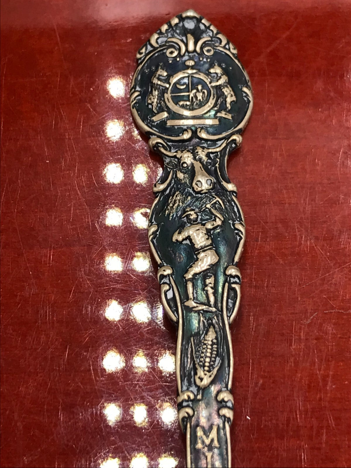 Eads Bridge St. Louis Missouri Sterling Silver Souvenir Spoon 5" 16.1g