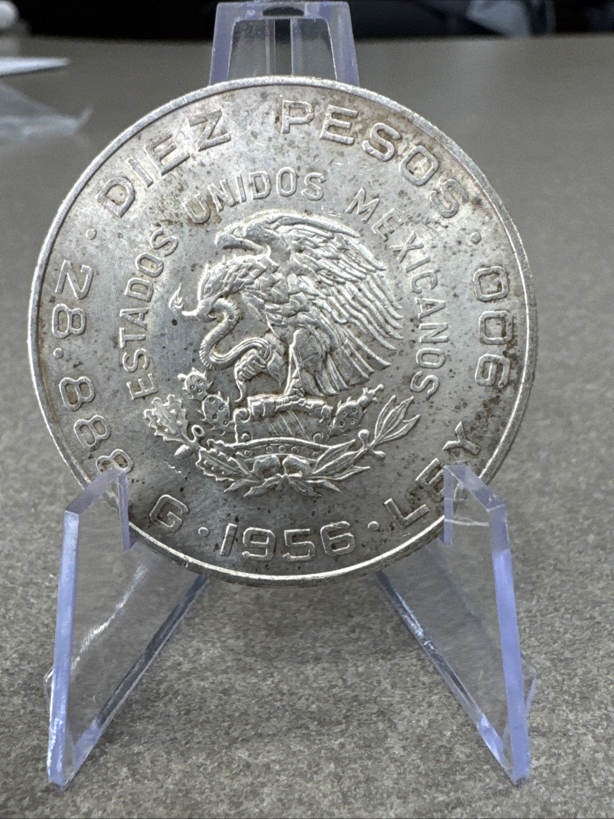 Mexico Estados Unidos Mexicanos HILDAGO 5 Pesos 1956 Mo  Mexico 72% Silver