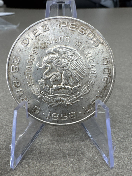 Mexico Estados Unidos Mexicanos HILDAGO 5 Pesos 1956 Mo  Mexico 72% Silver