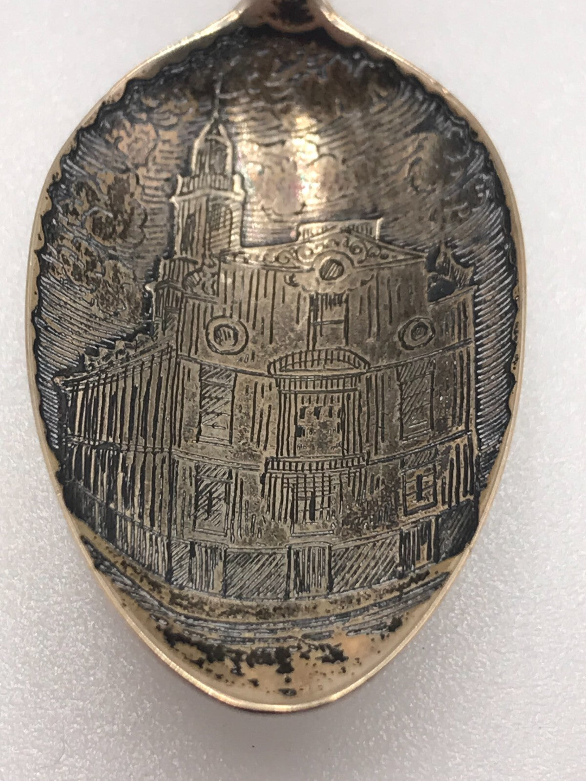 Antique A. Stowell & Co.  engraved sterling spoon 5 3/4" 23.3g