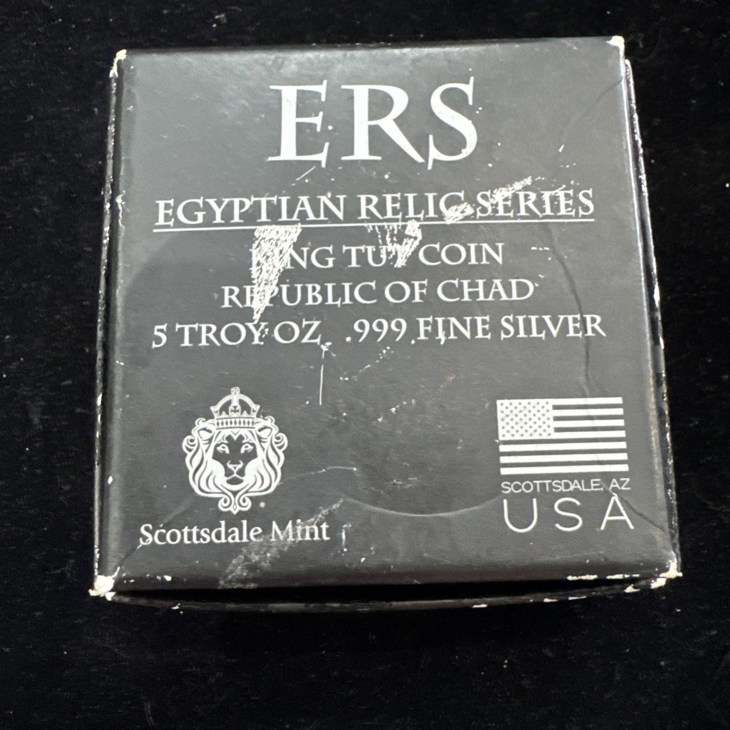 2016 Republic of Chad ERS Egyptian Relic Series King Tut 5 oz .999 Silver Coin