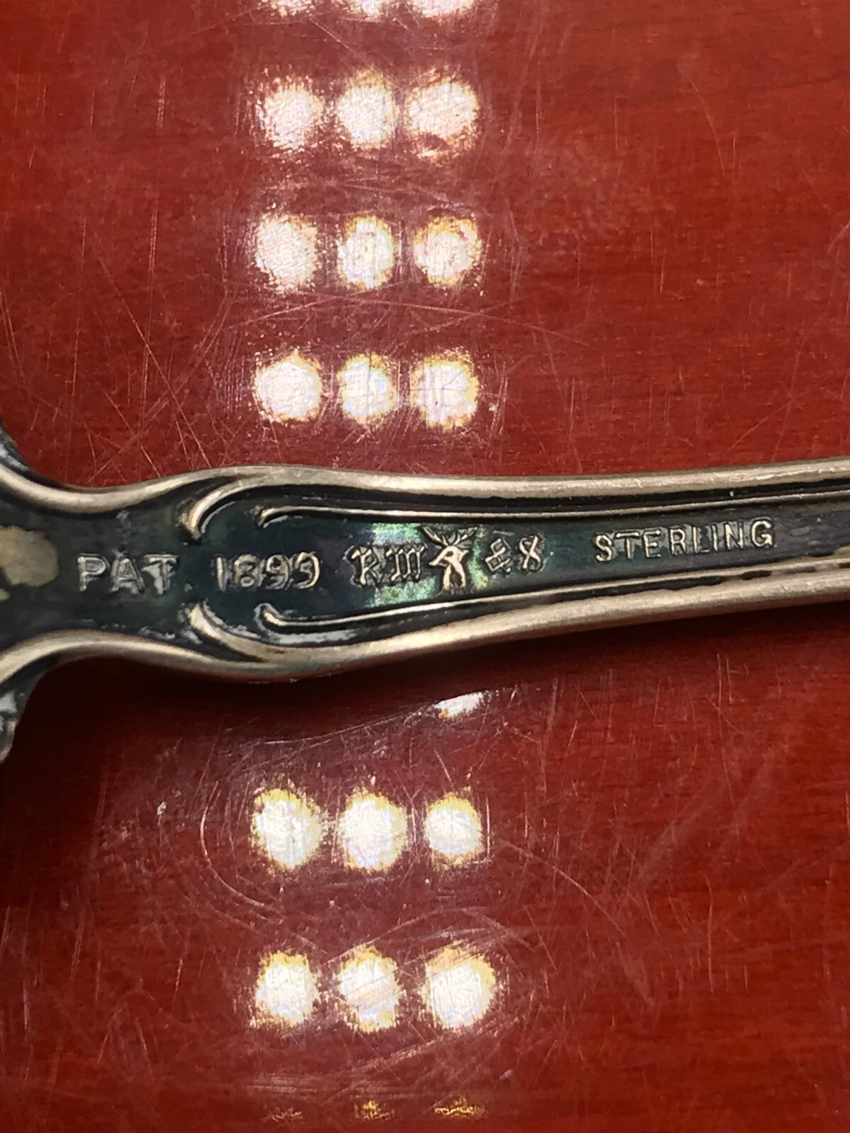 1901 Antique RW&S Wallace Engraved R.W.D Sterling Spoon 5.25" 14.5g Rare