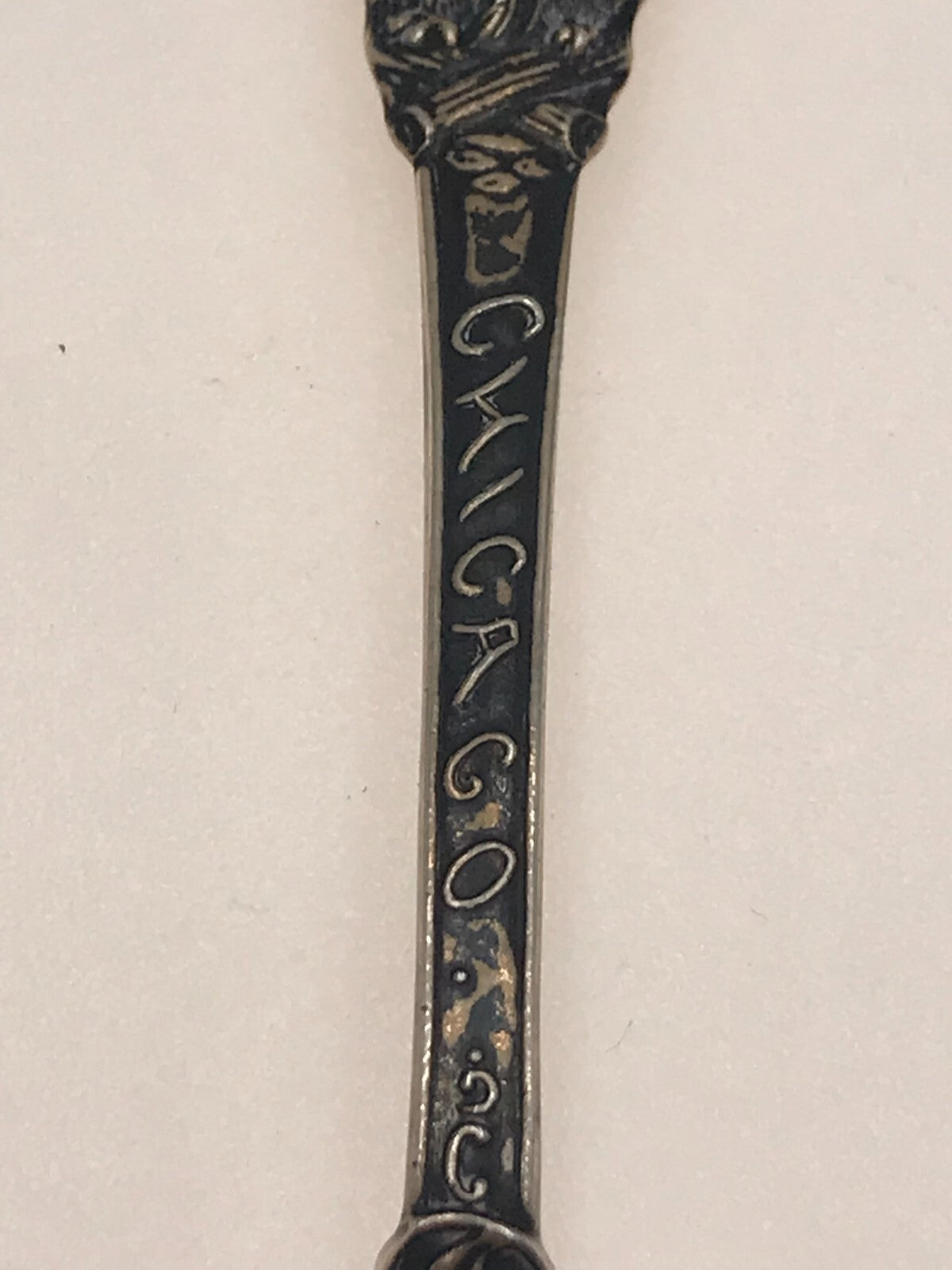 Hymanberg & Co chicago sterling spoon Fort Dearborn Souvenir spoon 6" 26.1g
