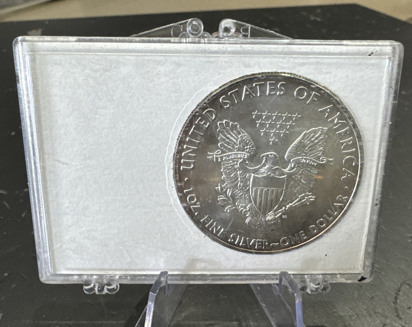 2012 US Mint American Silver Eagle Fine .999 Bullion Coin In American Flag Case