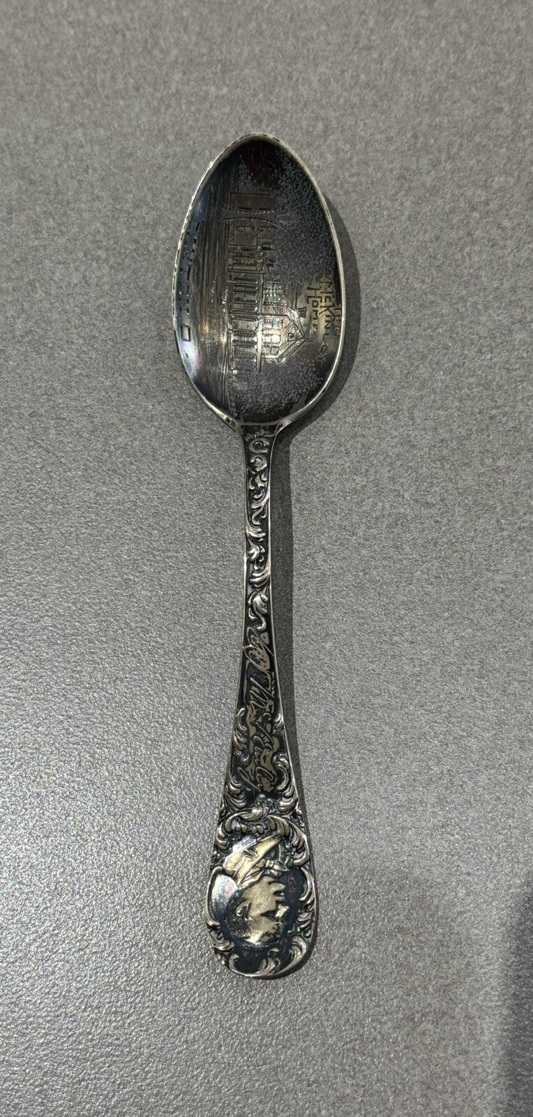 Wm McKinley McKinley Home Sterling Silver Souvenir Spoon 22.1 Gr 5 7/8”