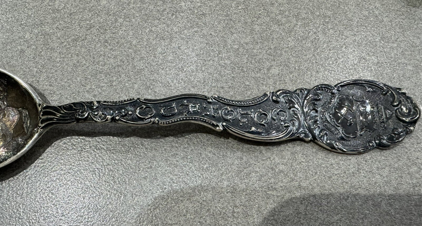 Vintage Solid Sterling Silver Texas Lone Star State 6” Collectible Spoon 21.5gr