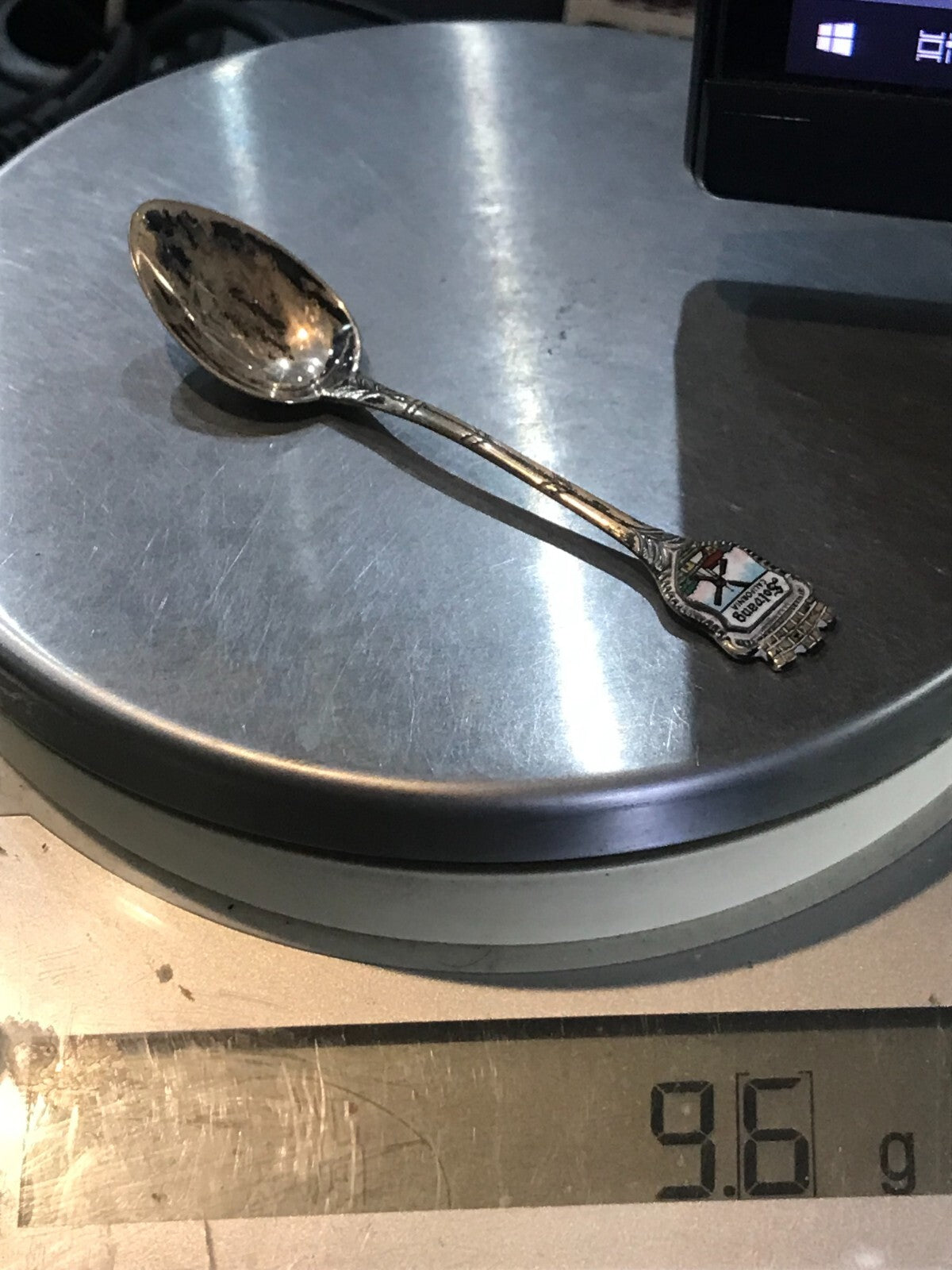 Solvang Windmill Spoon Souvenir Enamel California Vintage 4" 9.6g