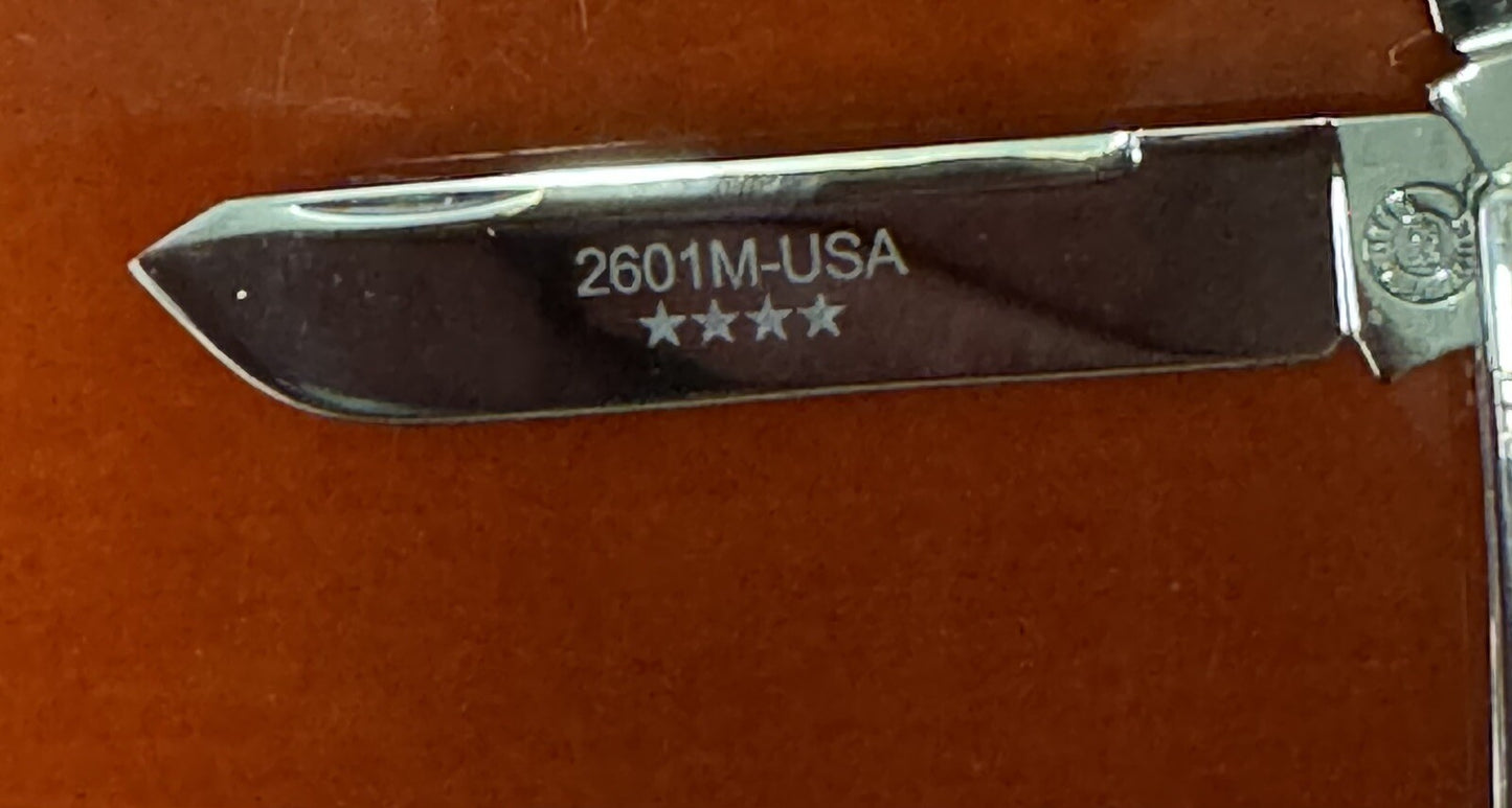 Wendell Carson Pocketknife Fightin Bull 2601m 2008 Trapper Mosaic Green Stunner