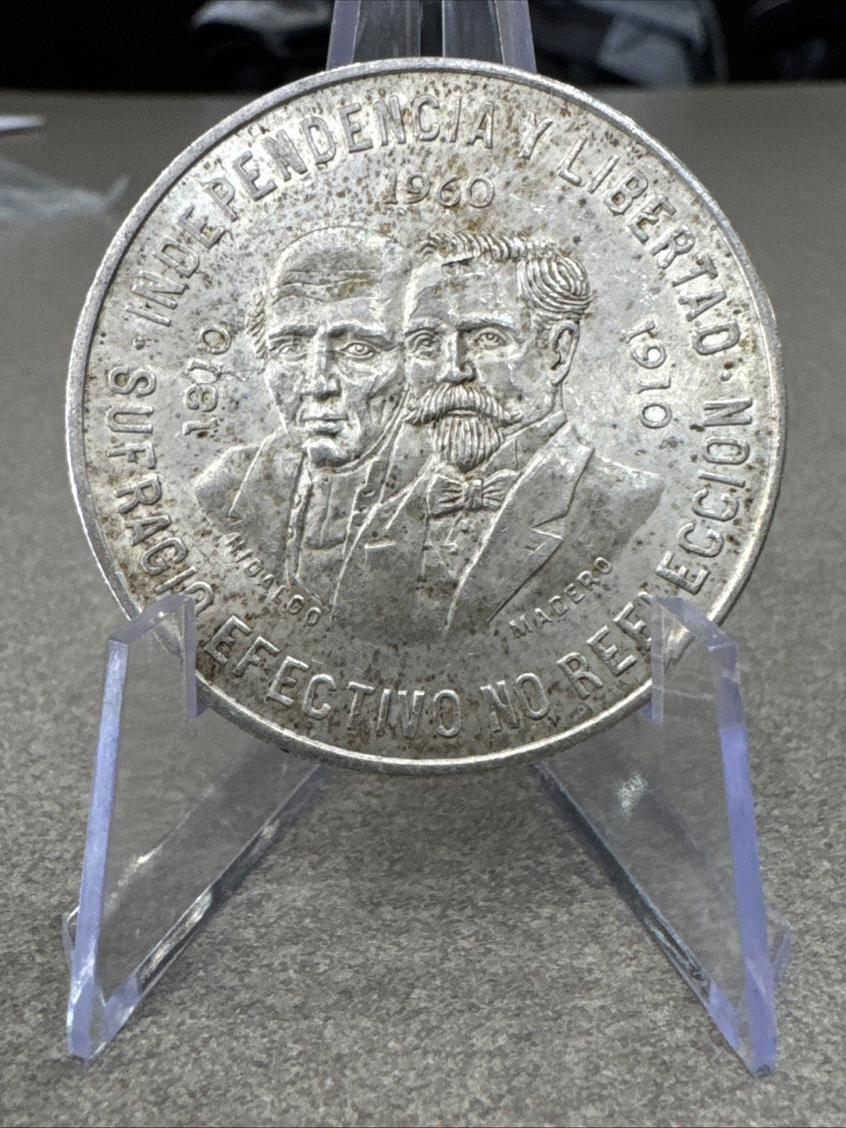 1960 Mexico Diez 10 Pesos War Of Independence 28.888g Silver 0.900 Coin
