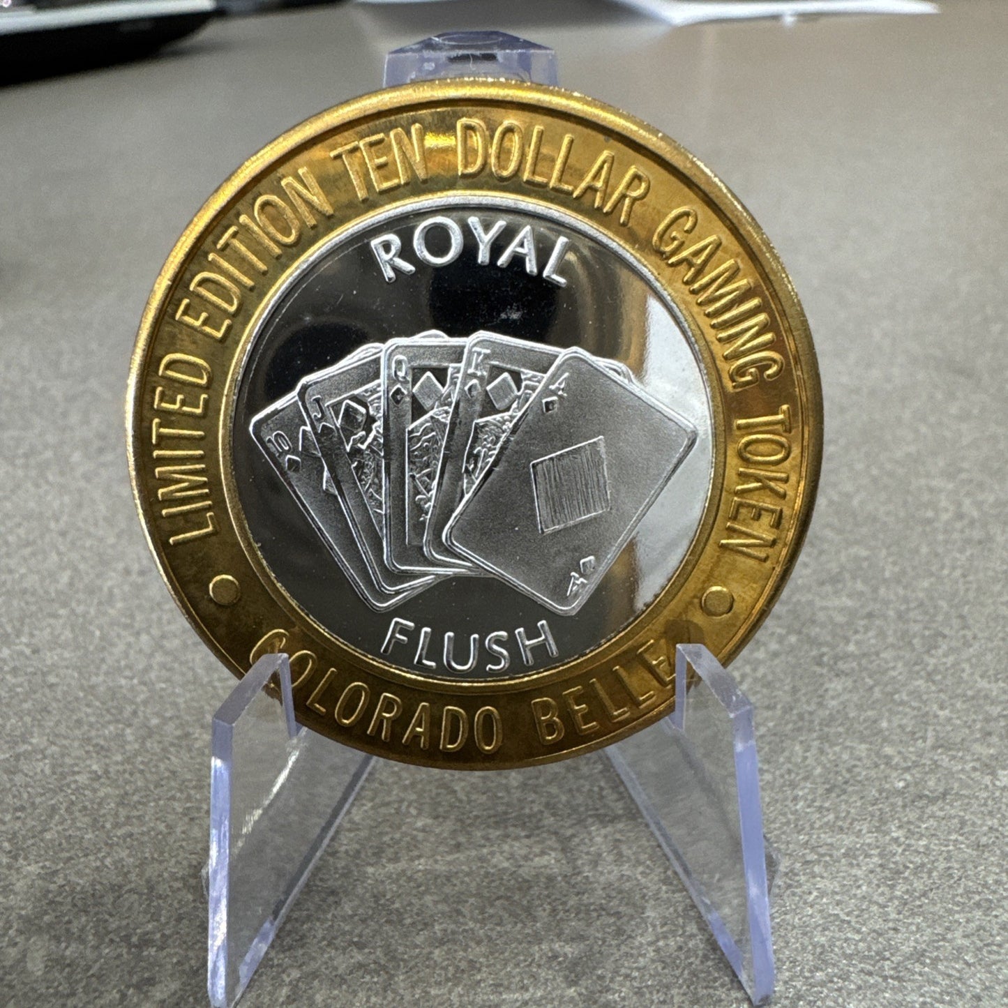 Laughlin Colorado Belle Seven Eleven $10 Limited Edition Gaming Token 999 Silver