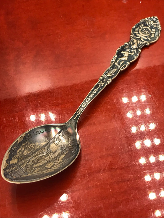 Eads Bridge St. Louis Missouri Sterling Silver Souvenir Spoon 5" 16.1g