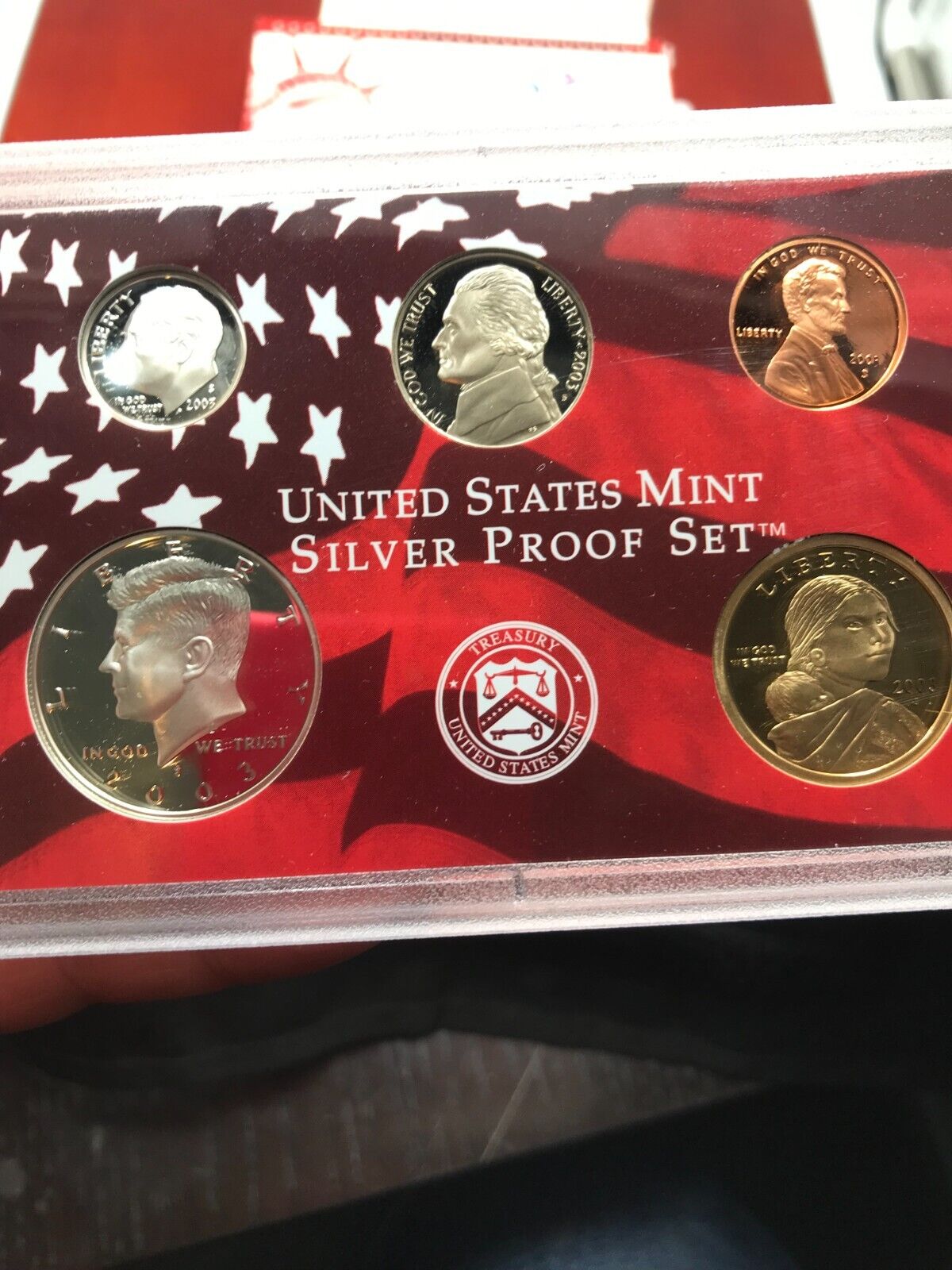 2003-San Francisco US Mint Silver Proof Set w/State Quarters with box & coa