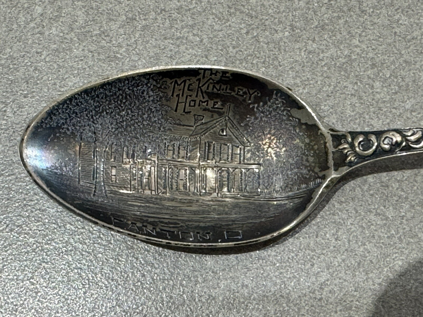 Wm McKinley McKinley Home Sterling Silver Souvenir Spoon 22.1 Gr 5 7/8”