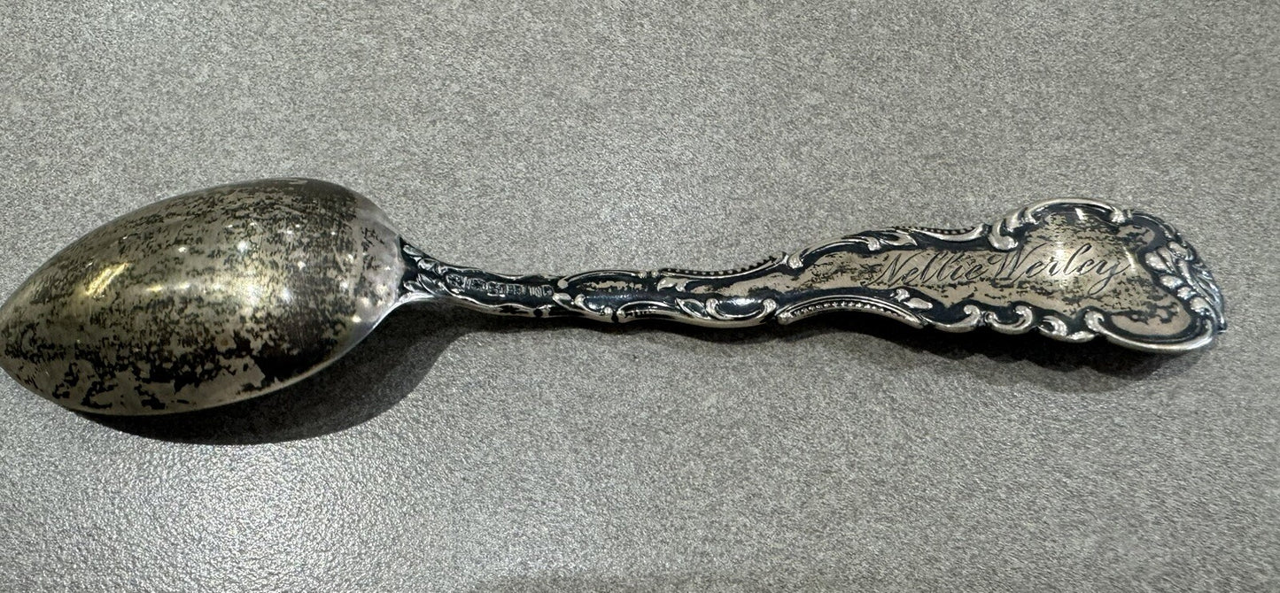 Vintage Solid Sterling Silver Texas Lone Star State 6” Collectible Spoon 21.5gr