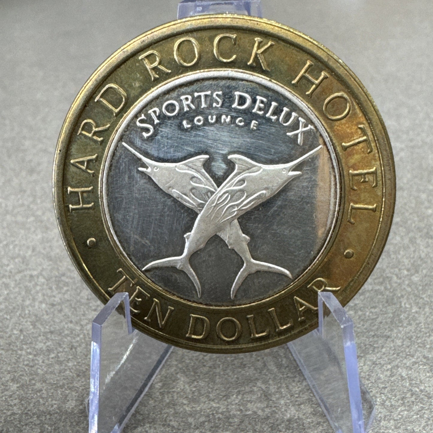 Hard Rock Hotel Casino 10Dollar Gaming Token .999 Silver Center/Las Vegas.
