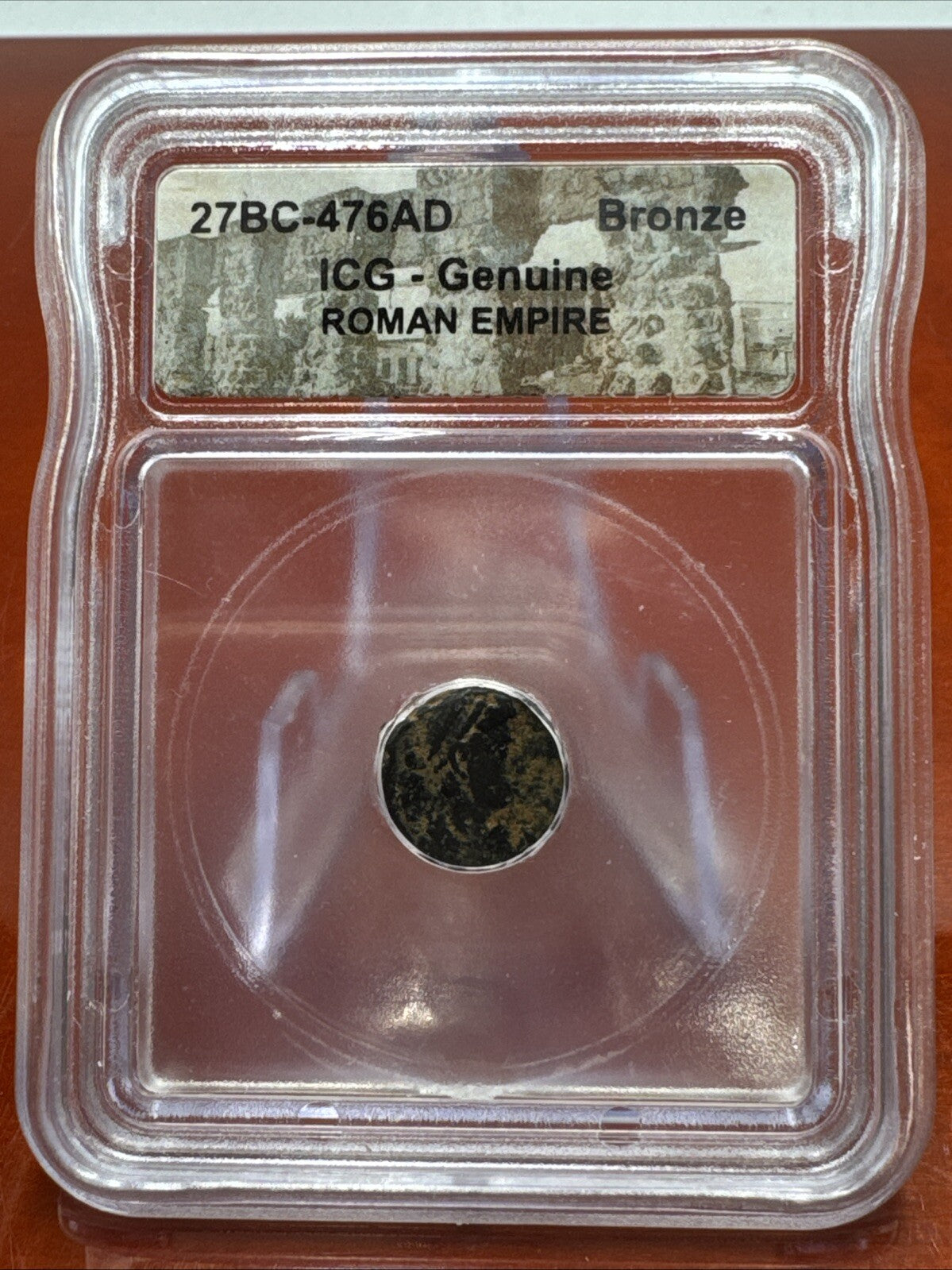 ICG - Genuine ROMAN EMPIRE Coin Slab 27BC-476AD Amazing Historical Bronze A5