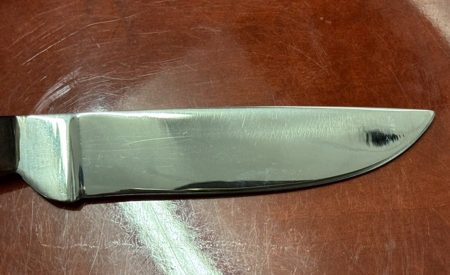 FIXED BLADE  KNIFE WITH STAINLESS BLADE & LEATHER SHEATH