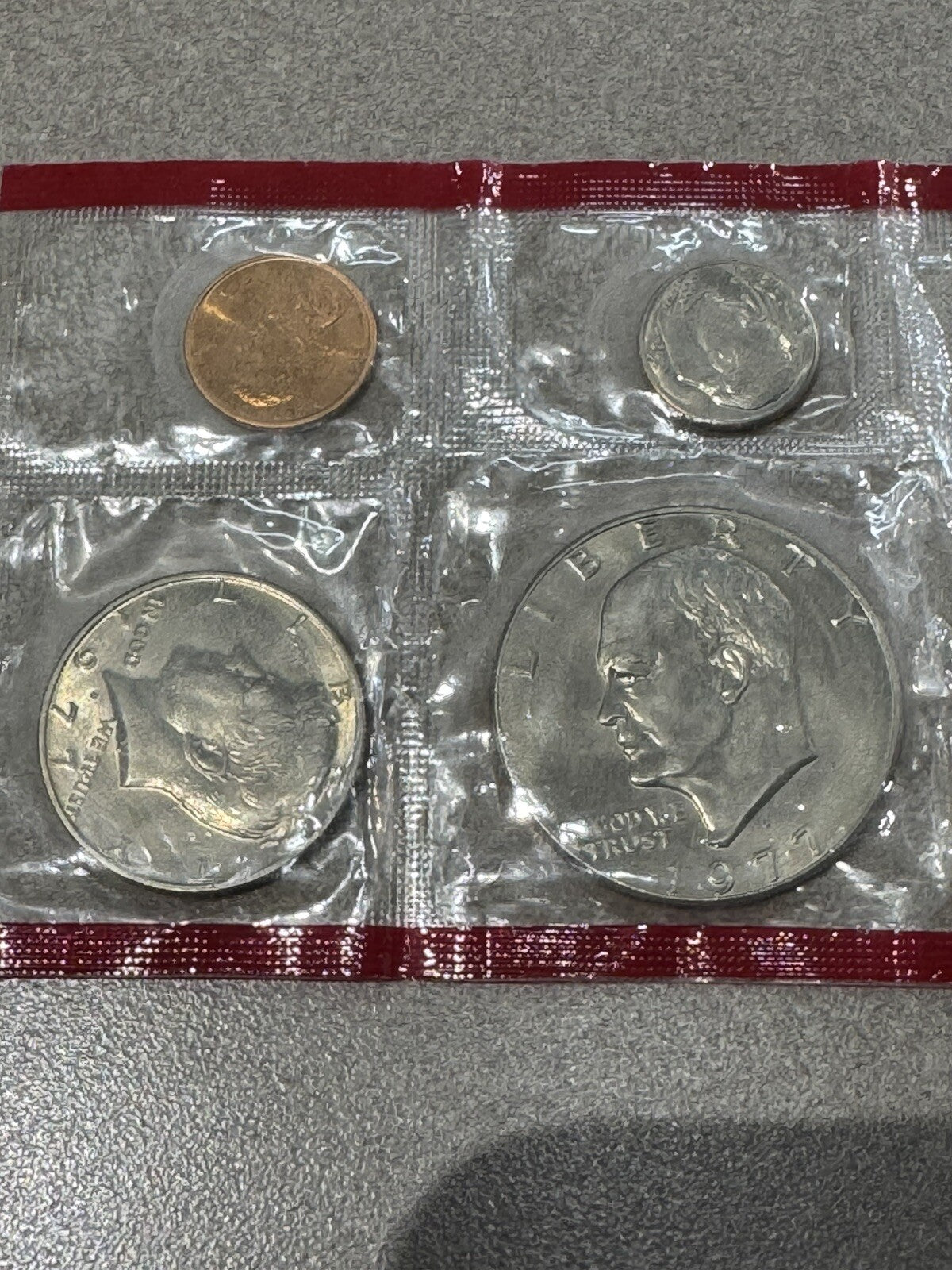 1977 Uncirculated Coin Set 12 Coins Nicely Toned P-D