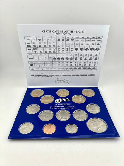 2010 United States Mint Uncirculated Coin Set Philadelphia And Denver