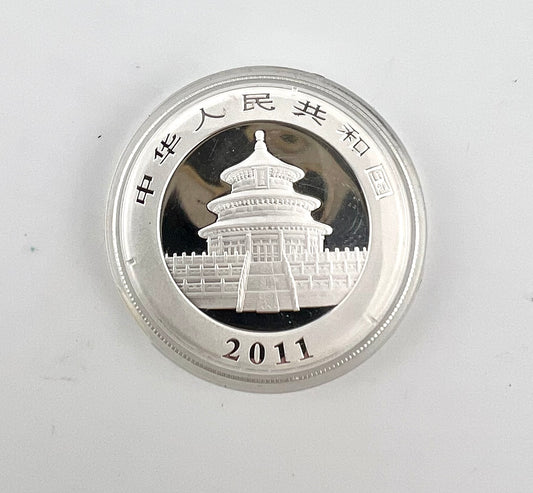 Silver Panda 2011 1 Oz Troy Silver 10 Yuan China .999 Fine