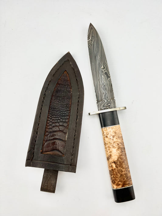 Vintage damascus steel knife