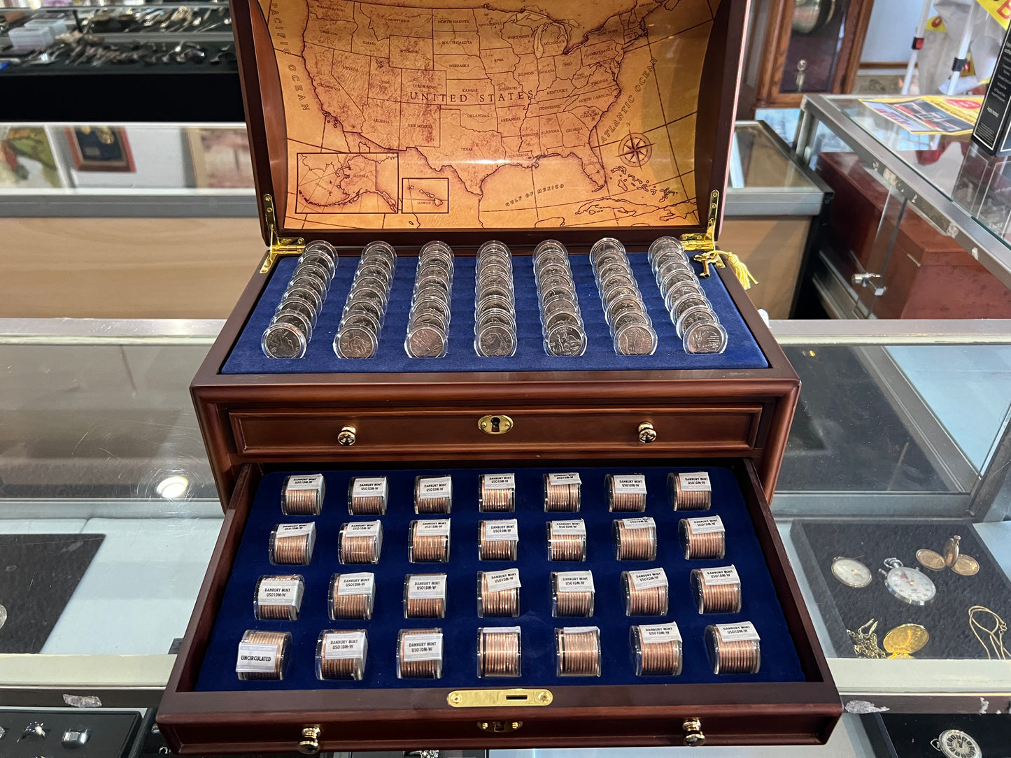 Danbury Mint Complete State Quarters Treasure Chest Collection Set