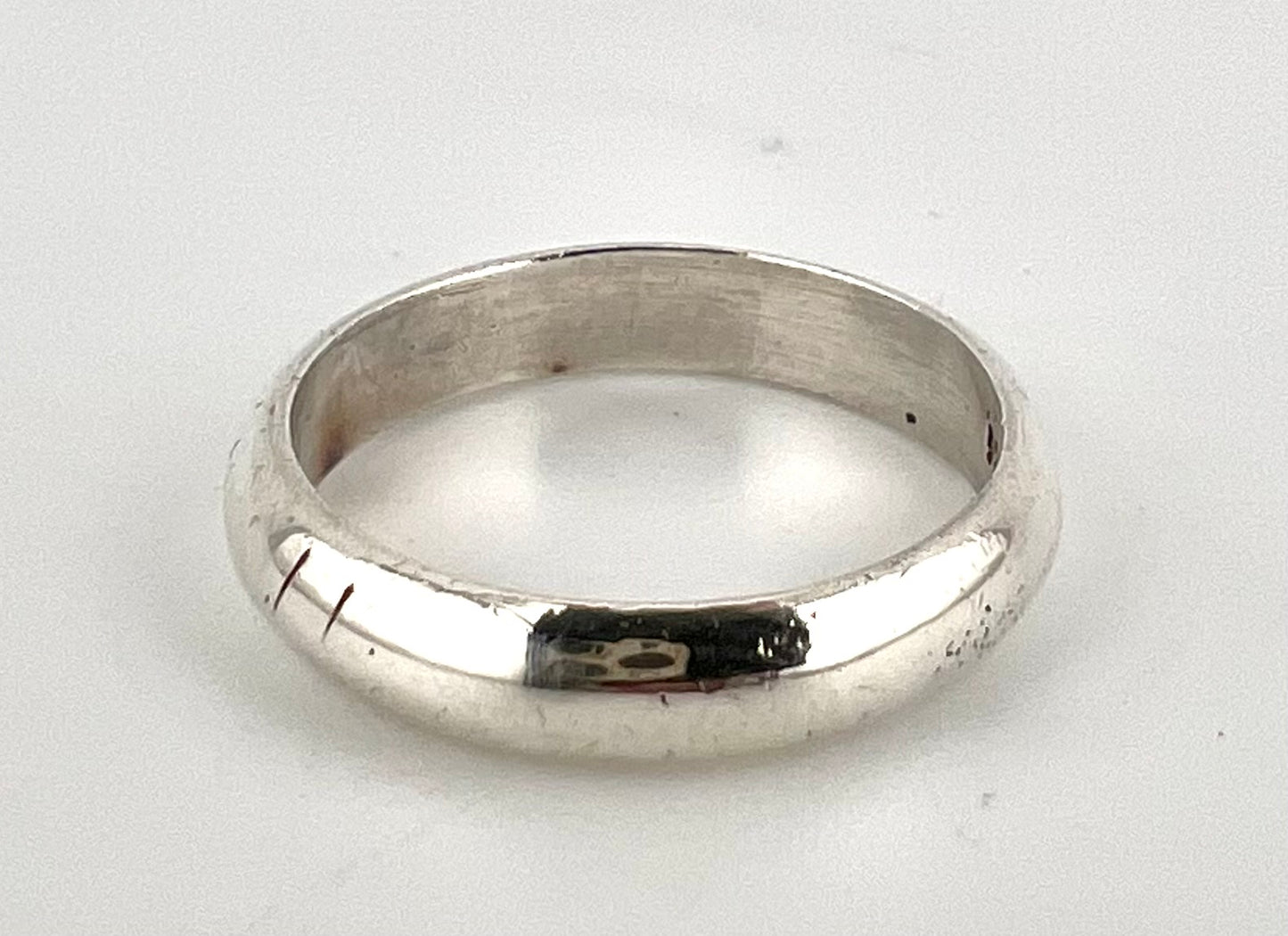 Unisex Sterling wedding band