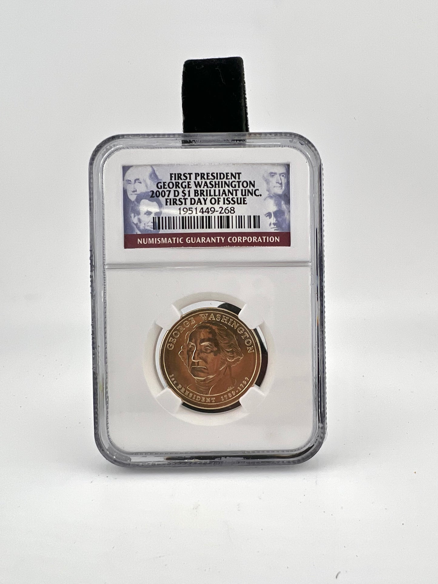 2007-D George Washington First Day of Issue Presidential Dollar NGC