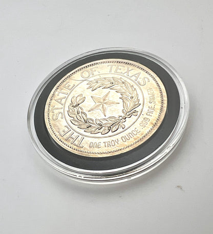 1 oz silver round The State of Texas 1986 Texas One And Indivisible