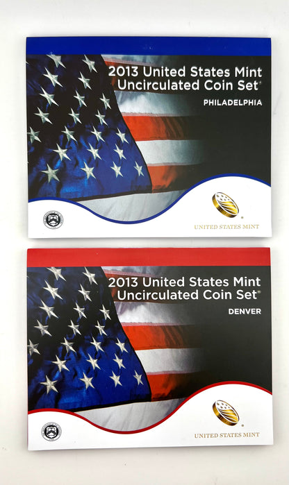 2013 United States Mint Uncirculated Coin Set Philadelphia And Denver