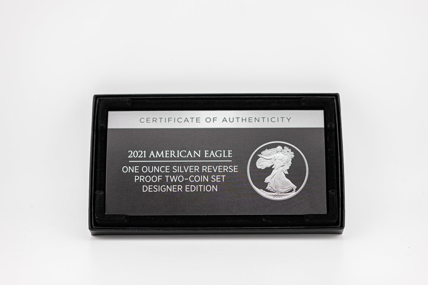 American Eagle 2021 One Ounce Silver Reverse Proof Two-Coin Set Designer Edition