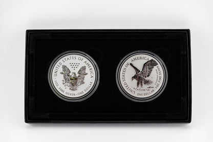 American Eagle 2021 One Ounce Silver Reverse Proof Two-Coin Set Designer Edition