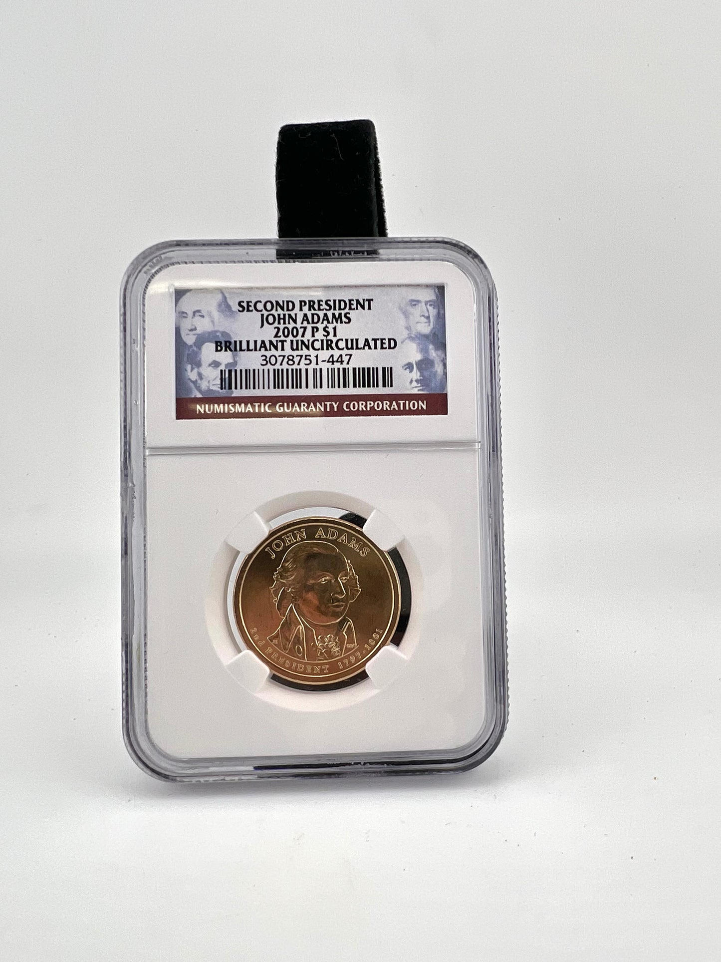 2007 John Adams P $1 One Dollar Coin Second President BU NGC