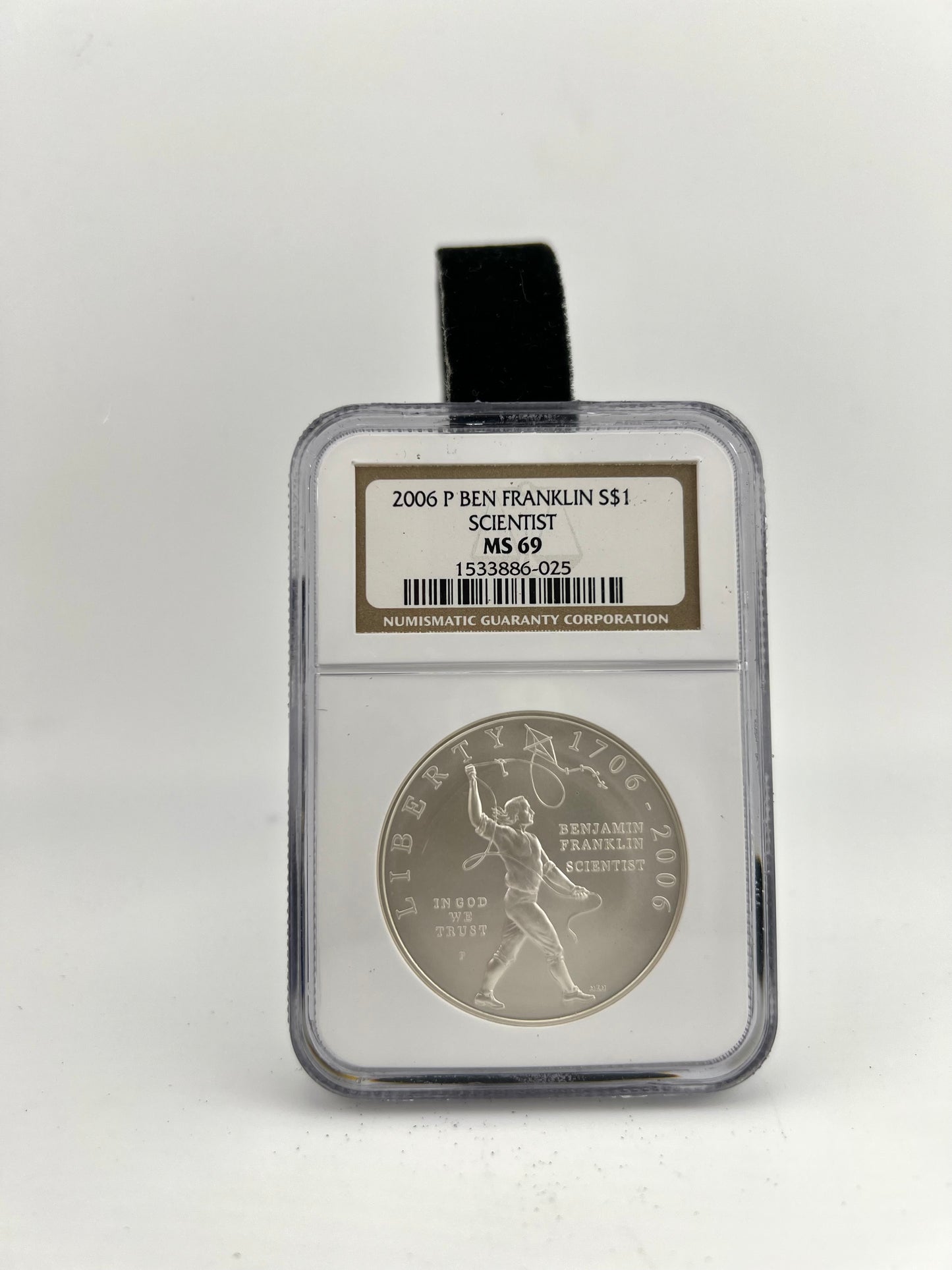 2006 NGC Benjamin Franklin - Scientist Silver Commemorative Dollar MS-69 NGC