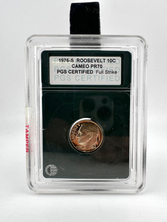 1976 s Roosevelt 10c Cameo PR70 PGS