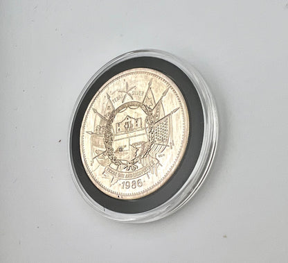 1 oz silver round The State of Texas 1986 Texas One And Indivisible