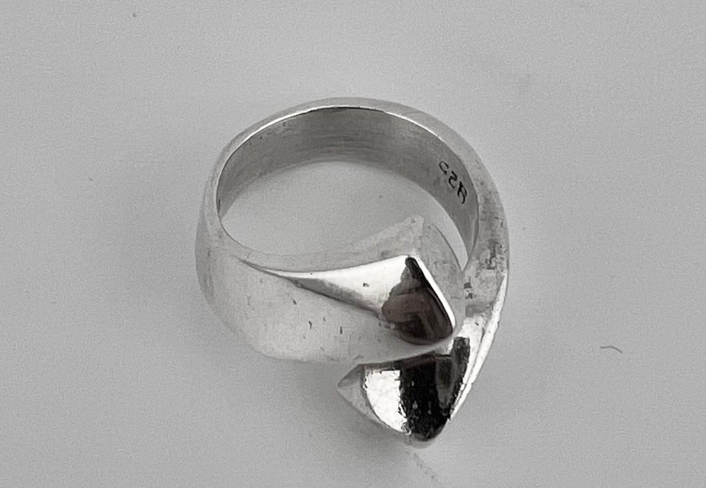 Ladies fancy open Sterling silver ring