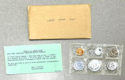 1958 proof set coins U.S. Mint