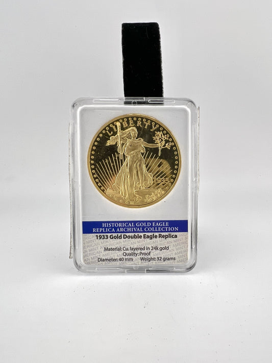 American Mint 1933 Gold Double Eagle Replica Proof Layered 24 K Gold