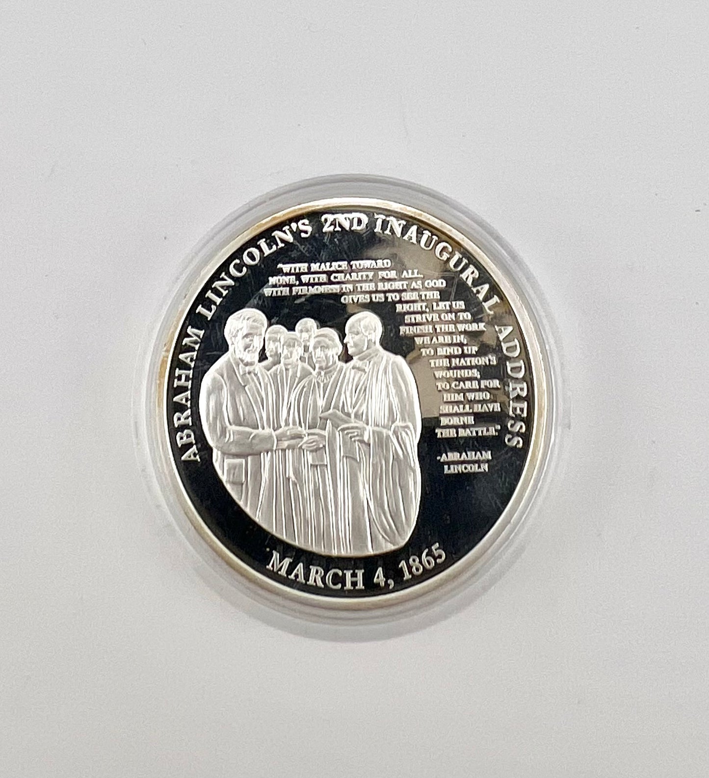 LIFE AND LEGACY, Medal Abraham Lincoln 2nd Inaugural Address