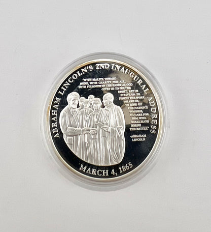 LIFE AND LEGACY, Medal Abraham Lincoln 2nd Inaugural Address