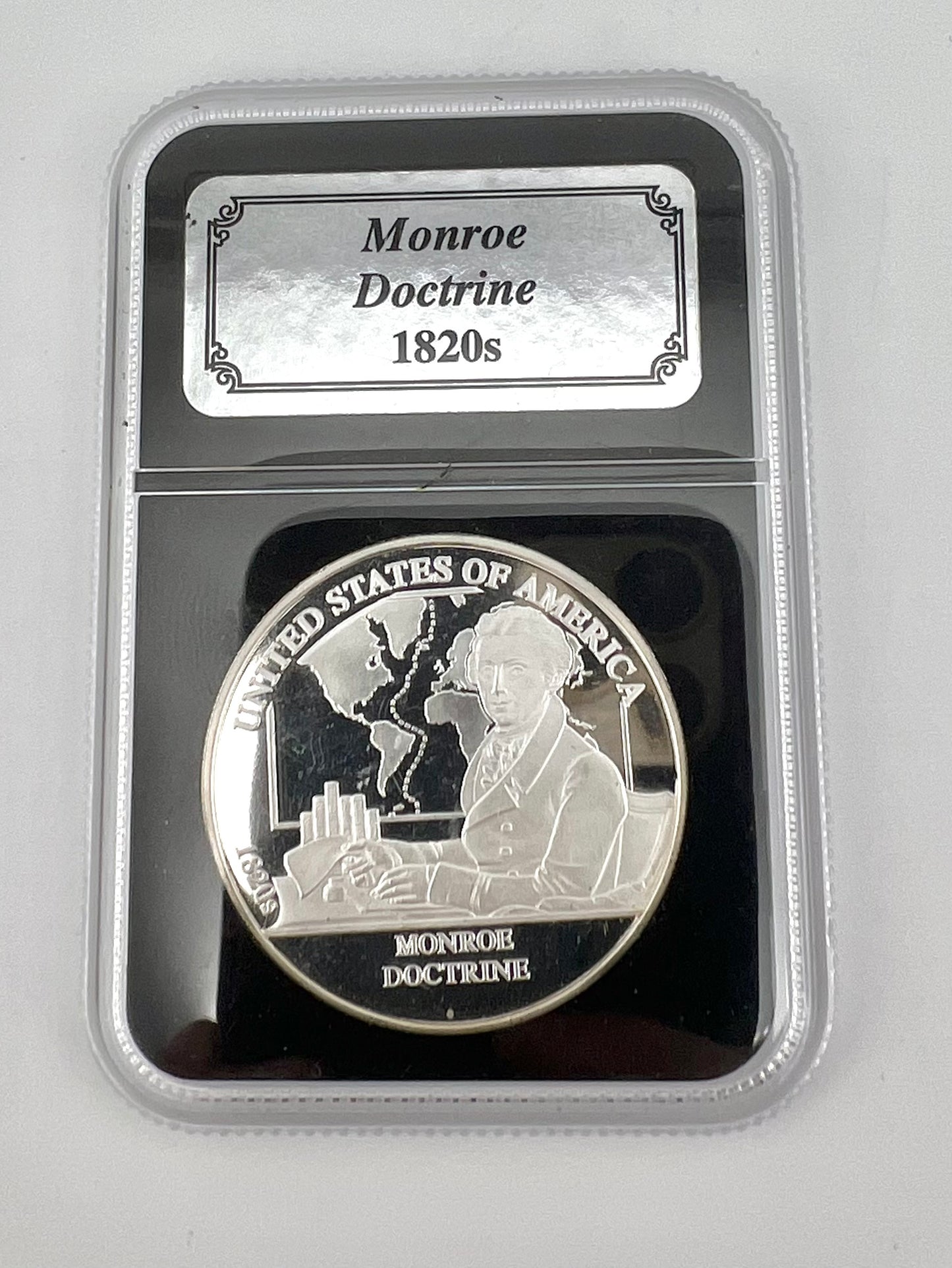 American History Bullion Collection Monroe Doctrine 1820's 1oz Silver Coin