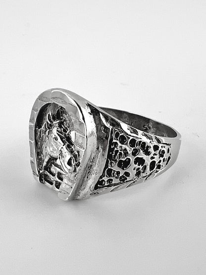 Ladies horse ring 925 silver