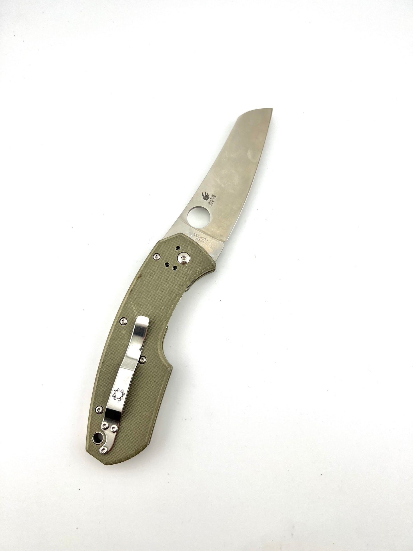 Spyderco folding knife green